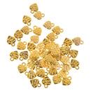 50x Antique Bronze Heart DIY Charms Jewelry Findings Pendant Beads Gold