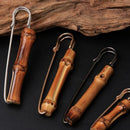Funny Fashion Bamboo Brooch Novelty Safety Breastpin 5.5x2cm