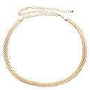 Women Gold Full Metal Waist Chain Belt Charms Clothing Decor One Size Fits All