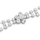 Women Rhombic Style Ajustable Wedding Diamante Waistband Dress Waist Crystal Chain Belt