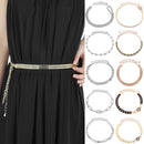 Ethnic Green Crystal Beaded Waist Chain Belt Diamante Rhinestone Women Skinny Belt