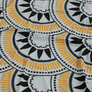 Soft Comfortable Fringe Charms Round Circular Beach Pool Swim Towel Scarf Yoga Mat Yellow Black