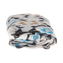Cotton Muslin Receiving Blanket Swaddle Bedding Cover for Baby Blue Pattern