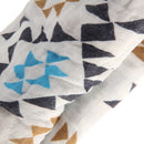 Cotton Muslin Receiving Blanket Swaddle Bedding Cover for Baby Blue Pattern