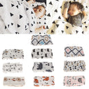 Cotton Muslin Receiving Blanket Swaddle Bedding Wrap Cover for Baby Black House Pattern