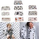 Cotton Muslin Receiving Blanket Swaddle Bedding Wrap Cover for Baby Black House Pattern