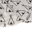 Cotton Muslin Receiving Blanket Swaddle Bedding Wrap Cover for Baby Black House Pattern