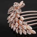 Women Comb Crystal Pearl Hairclip Vintage Hair Accessories for Wedding Headdress