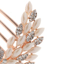 Women Comb Crystal Pearl Hairclip Vintage Hair Accessories for Wedding Headdress