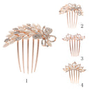 Women Comb Crystal Pearl Hairclip Vintage Hair Accessories for Wedding Headdress