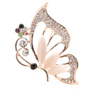 Vintage Alloy Brooch DIY Crystal Pin Badge Gift for Wedding Bride Butterfly