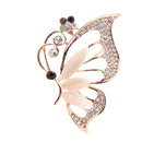 Vintage Alloy Brooch DIY Crystal Pin Badge Gift for Wedding Bride Butterfly