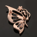 Vintage Alloy Brooch DIY Crystal Pin Badge Gift for Wedding Bride Butterfly