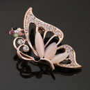 Vintage Alloy Brooch DIY Crystal Pin Badge Gift for Wedding Bride Butterfly