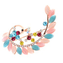 Vintage Alloy Brooch DIY Crystal Pin Badge Gift for Wedding Bride Peacock-2