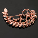 Vintage Alloy Brooch DIY Crystal Pin Badge Gift for Wedding Bride Peacock-2
