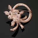Vintage Alloy Brooch DIY Crystal Pin Badge Gift for Wedding Bride Flowers