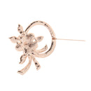 Vintage Alloy Brooch DIY Crystal Pin Badge Gift for Wedding Bride Flowers