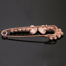 Vintage Alloy Brooch DIY Crystal Pin Badge Gift for Wedding Bride Bowknot