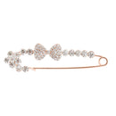 Vintage Alloy Brooch DIY Crystal Pin Badge Gift for Wedding Bride Bowknot