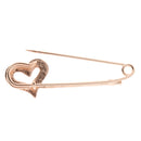 Vintage Alloy Brooch DIY Crystal Pin Badge Gift for Wedding Bride Love Heart