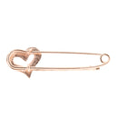 Vintage Alloy Brooch DIY Crystal Pin Badge Gift for Wedding Bride Love Heart