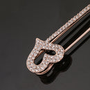 Vintage Alloy Brooch DIY Crystal Pin Badge Gift for Wedding Bride Love Heart