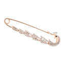 Vintage Alloy Brooch DIY Crystal Pin Badge Gift for Wedding Bride Peacock-3