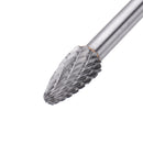 Drillpro 4Pcs 150-160mm Tungsten Carbide Rotary Burr Set 6mm Shank for Die Grinder Drill DIY Woodworking Metal Carving Polishing Engraving Drilling