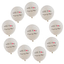 10pcs Will You Marry Me Ballon Red Heart Propose Wedding Marriage Decoration