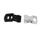 Pack of 5 Metal Side Release Buckles for Paracord Bracelets Black and Silver 32*15mm