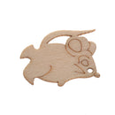 10x DIY Natural Wood Embellishments Crafts Card-making Scrapbooking Mouse