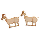 10 DIY Natural Wood Embellishments Crafts Card-making Scrapbooking Goat