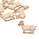 10 DIY Natural Wood Embellishments Crafts Card-making Scrapbooking Goat