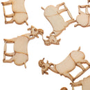 10 DIY Natural Wood Embellishments Crafts Card-making Scrapbooking Goat