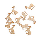 10 DIY Natural Wood Embellishments Crafts Card-making Scrapbooking Goat