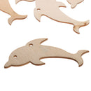 10x DIY Natural Wood Embellishments Crafts Card-making Scrapbooking Dolphin