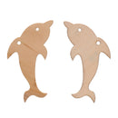 10x DIY Natural Wood Embellishments Crafts Card-making Scrapbooking Dolphin