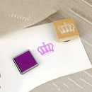 Cute Wooden Inkpad Stamper Personality Crown Seal Postcard Marks
