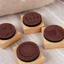 Cute Wooden Inkpad Stamper Personality Crown Seal Postcard Marks