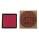 Cute Wooden Inkpad Stamper Personality Crown Seal Postcard Marks