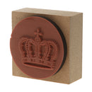 Cute Wooden Inkpad Stamper Personality Crown Seal Postcard Marks