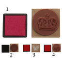 Cute Wooden Inkpad Stamper Personality Crown Seal Postcard Marks