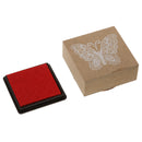 DIY Commemorate Sign Stamper Wooden Inkpad Seal Butterfly Kids Gift