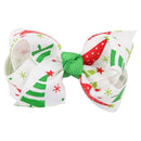 Christmas Lovely Girls Favour Motif Ribbon Bow Hair Alligator Clips Hairpin Xmas Accessory