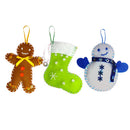 Christmas Snowflake Felt Pendants Ornaments Decorations Kid's Educational Toys Gifts DIY Felt Kit