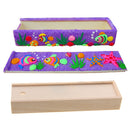 Unfinished Wooden Jewelry Box Pencil Case for Kids Toys DIY Painting Woodcraft