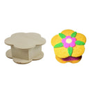 Unfinished Wood Flower Shape Jewelry Box Case for Kids Girls Toys DIY Crats