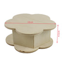 Unfinished Wood Flower Shape Jewelry Box Case for Kids Girls Toys DIY Crats