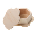 Unfinished Wood Flower Shape Jewelry Box Case for Kids Girls Toys DIY Crats